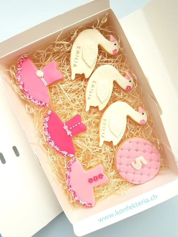 Ballerina Schwan cookies set009